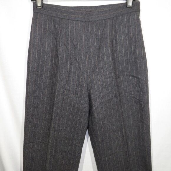 Kasper Gray Pinstripe Wool Blend Classic Pantsuit Career Suit Size 6 - Picture 4 of 11